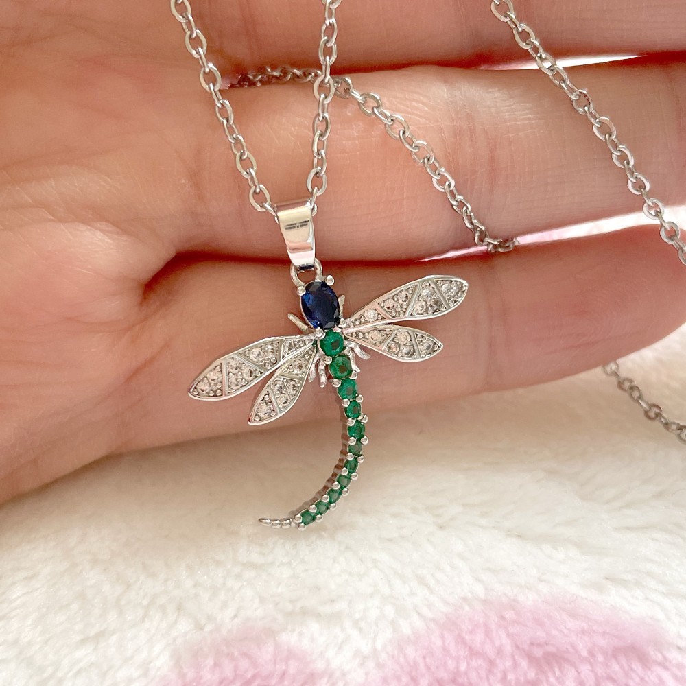 Dragonflies Symbolism Strength Sterling Silver Dragonfly Necklace – Dear  Antoinette